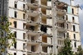 Demolition of an old tower in Les mureaux