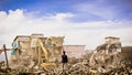 Demolition of the prostitution area in Kalijodo, Jakarta. Royalty Free Stock Photo