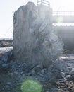 Demolition waste and concrete recycling Royalty Free Stock Photo