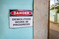Demolition Work in Progress Royalty Free Stock Photo