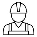 Demolition worker icon, outline style