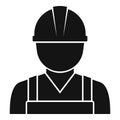 Demolition worker icon, simple style