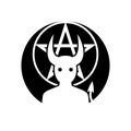 Demon Badge / Emblem Monochrome