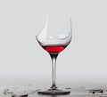 Demon drink red wine in glass Royalty Free Stock Photo