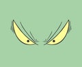 Demon eyes draw Royalty Free Stock Photo