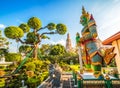 Demon Guardian at Temple of Dawn Wat Arun in Bangkok, Thailand in Sunny Day Royalty Free Stock Photo