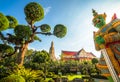 Demon Guardian at Temple of Dawn Wat Arun in Bangkok, Thailand in Sunny Day Royalty Free Stock Photo