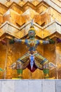 The Demon Guardian at the Temple of the Emerald Buddha at Grand Palace, Thailand Royalty Free Stock Photo