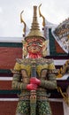 Demon guardian in Wat Phra Kaeo, Bangkok. Wat Phra Kaew is one o