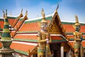 Demon Guardian in Wat Phra Kaew Grand Palace Bangkok Royalty Free Stock Photo