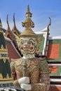 Demon Guardian Wat Phra Kaew Grand Palace Bangkok Royalty Free Stock Photo