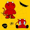 Demon halloween cartoon kid set8