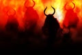Demon in hell Royalty Free Stock Photo