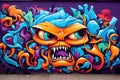 Demon Painting on Wall