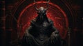 Mysterious Fantasy Demon Sitting On Rock - High Resolution 4k