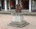 Protective Foo Dog statue, 4th courtyard, Temple of Literature, Hanoi Vietnam Royalty Free Stock Photo