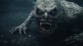 Demonic Monster Roaming In Unreal Engine Rendered Night