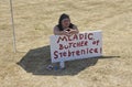 Demonstrant tegen Mladic
