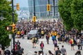 Demonstraters participating in the freedom march on June 19th, Vancouver BC