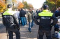 Demonstrating against refugee camp