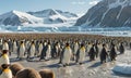 large group penguins
