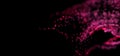 Demonstrating color of 2023 Viva Magenta. 3D Render of many small purple particles