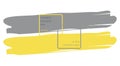 Demonstrating trendy colors 2021 - Gray and Yellow. Color of the year 2021. Illuminating, Ultimate gray