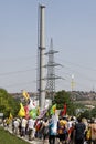 Demonstration against the nuclear power plant Royalty Free Stock Photo