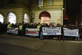 Demonstration of Bulgarian policemen in Sofia demanding a 15% increase in salaries ,to draft a new law for the Interior Ministry