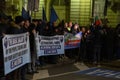 Demonstration of Bulgarian policemen in Sofia demanding a 15% increase in salaries ,to draft a new law for the Interior Ministry