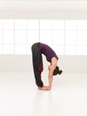 Demonstration of elasticity yoga pose Royalty Free Stock Photo