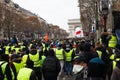 Demonstration of `Gilets Jaunes` in Paris, France Royalty Free Stock Photo