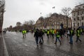 Demonstration of `Gilets Jaunes` in Paris, France Royalty Free Stock Photo