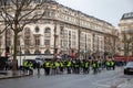 Demonstration of `Gilets Jaunes` in Paris, France Royalty Free Stock Photo