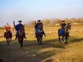 Demonstration of Horse Riding School, Hortobagy, Hungary.