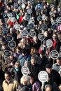 Demonstration on Journalist assasination Royalty Free Stock Photo