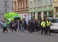 Demonstration for the legalization of marijuana, march of millions for marijuana in Prague 2019