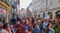 Demonstration march of the climate protectors through the cramped inner city of Braunschweig