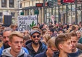 Demonstration march of the climate protectors through the cramped inner city of Braunschweig