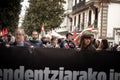 Demonstration organized by Sortu indendentista party belonged to the abertzale left on the day of `Gudari Eguna`