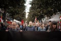 Demonstration organized by Sortu indoendentista party belonged to the abertzale left