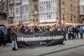 Demonstration organized by Sortu indoendentista party belonged to the abertzale left