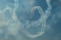 Demonstration performance of an aerobatic team of three aircraft.