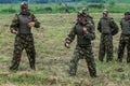 Demonstration performance of a military unit Vityaz during the celebration of Day of airborne troops of Russia in the