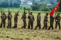 Demonstration performance of a military unit Vityaz during the celebration of Day of airborne troops of Russia in the