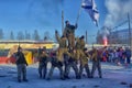 Demonstration performance of the Russian Army landing troops in