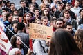 Spanish community in Belgium protesting against Spanish Monarchy