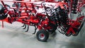 Demonstration of possibility of folding wings of trailed cultivator