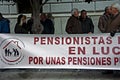 People at a demonstration in behalf of public pensions 11 Royalty Free Stock Photo