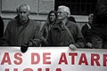 People at a demonstration in behalf of public pensions 14 Royalty Free Stock Photo